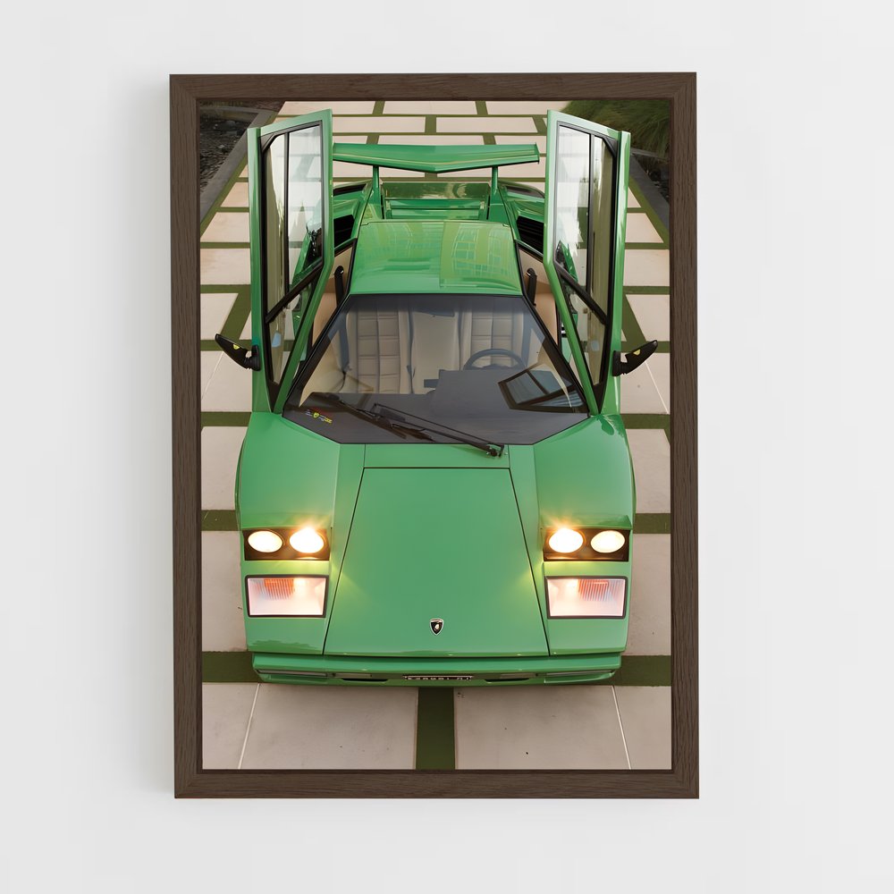 Poster Countach Vert – affiche Lamborghini (vue 5)